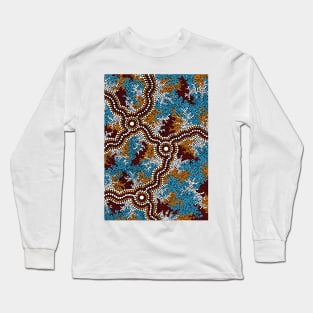 Aboriginal Art - Wetland Dreaming Long Sleeve T-Shirt